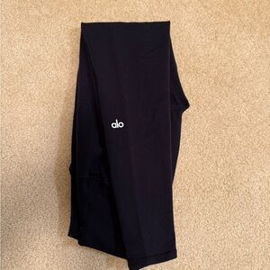 ALO Yoga Black Leggings with White Logo